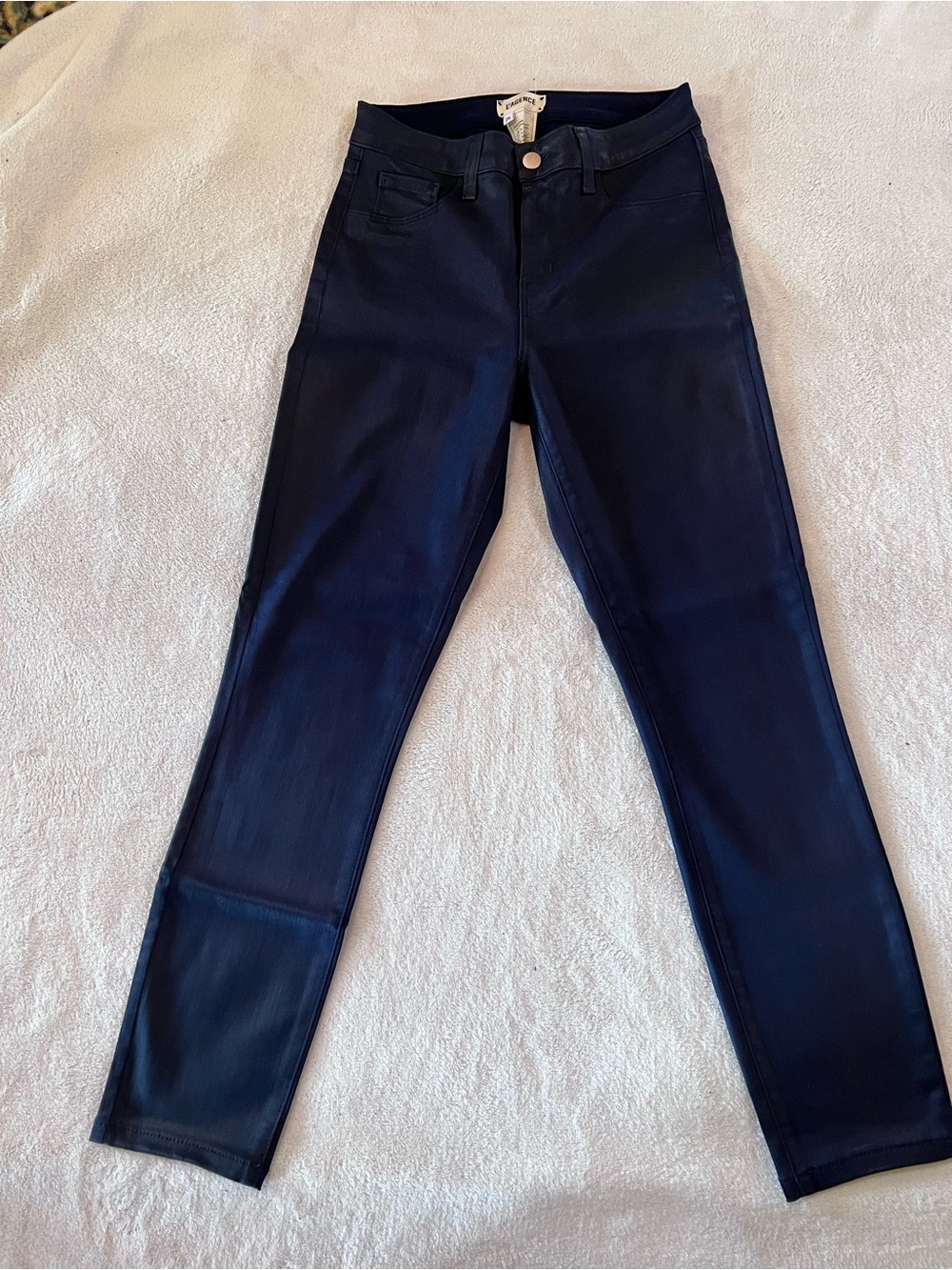 L’Agence Marguerite Margot navy coated skinny jeans 26